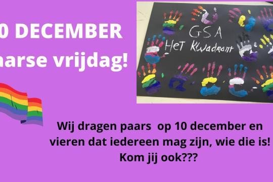 10 december: Paarse Vrijdag