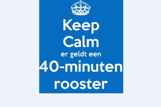 11 juni: verkort lesrooster