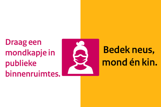 Dringend advies dragen mondkapjes